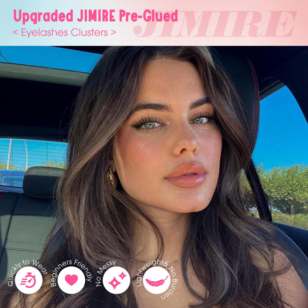 Jimire easy-application lashes guide you through quick placement.