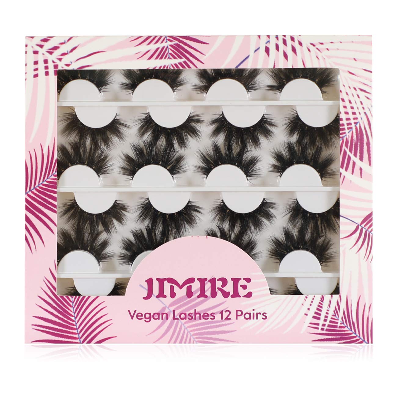 JIMIRE fluffy high-volume false eyelashes for a dramatic, all-day look