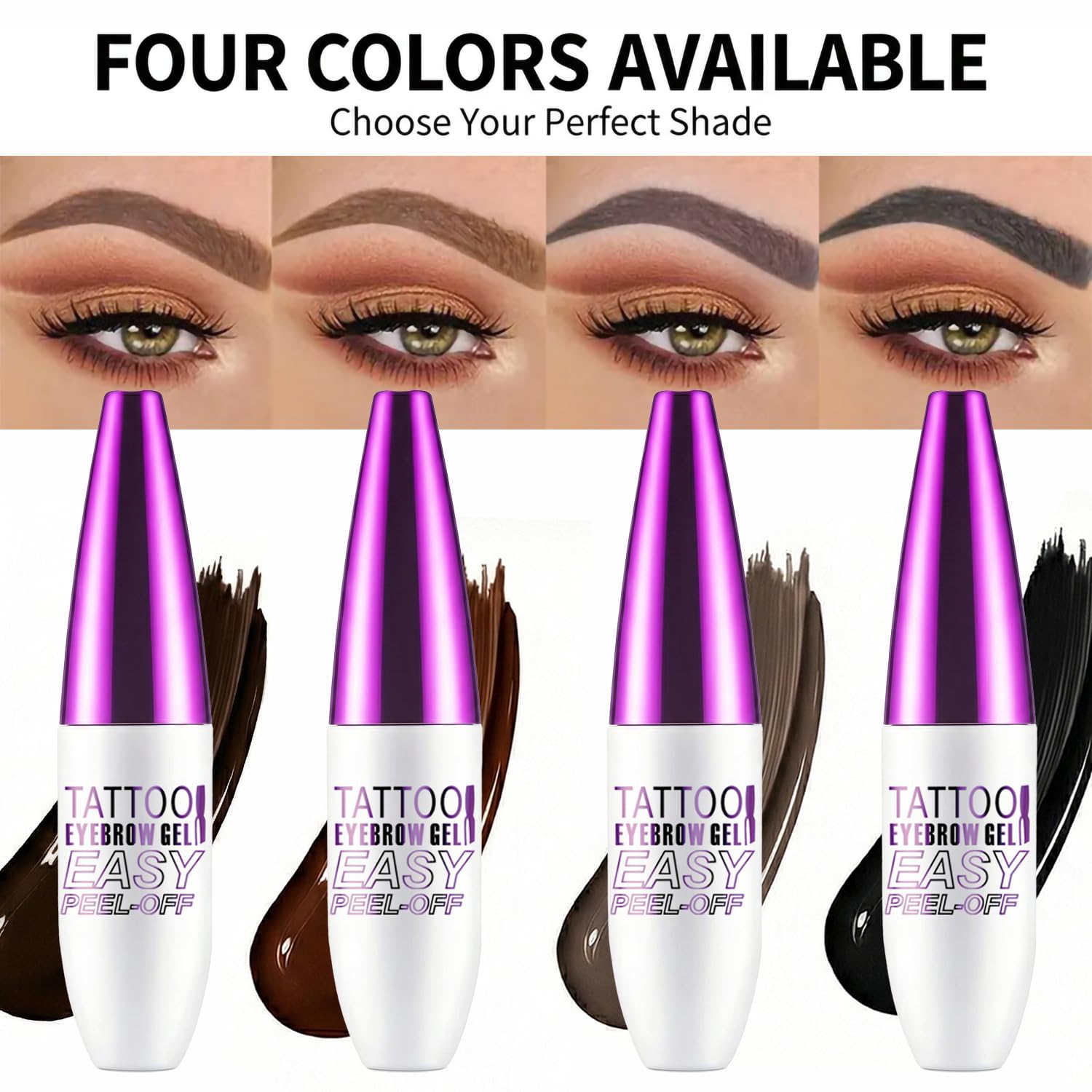 JIMYAUQIN brow tint gel waterproof formula resists sweat.