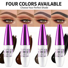 JIMYAUQIN tattoo brow gel color swatches in natural brown shades.
