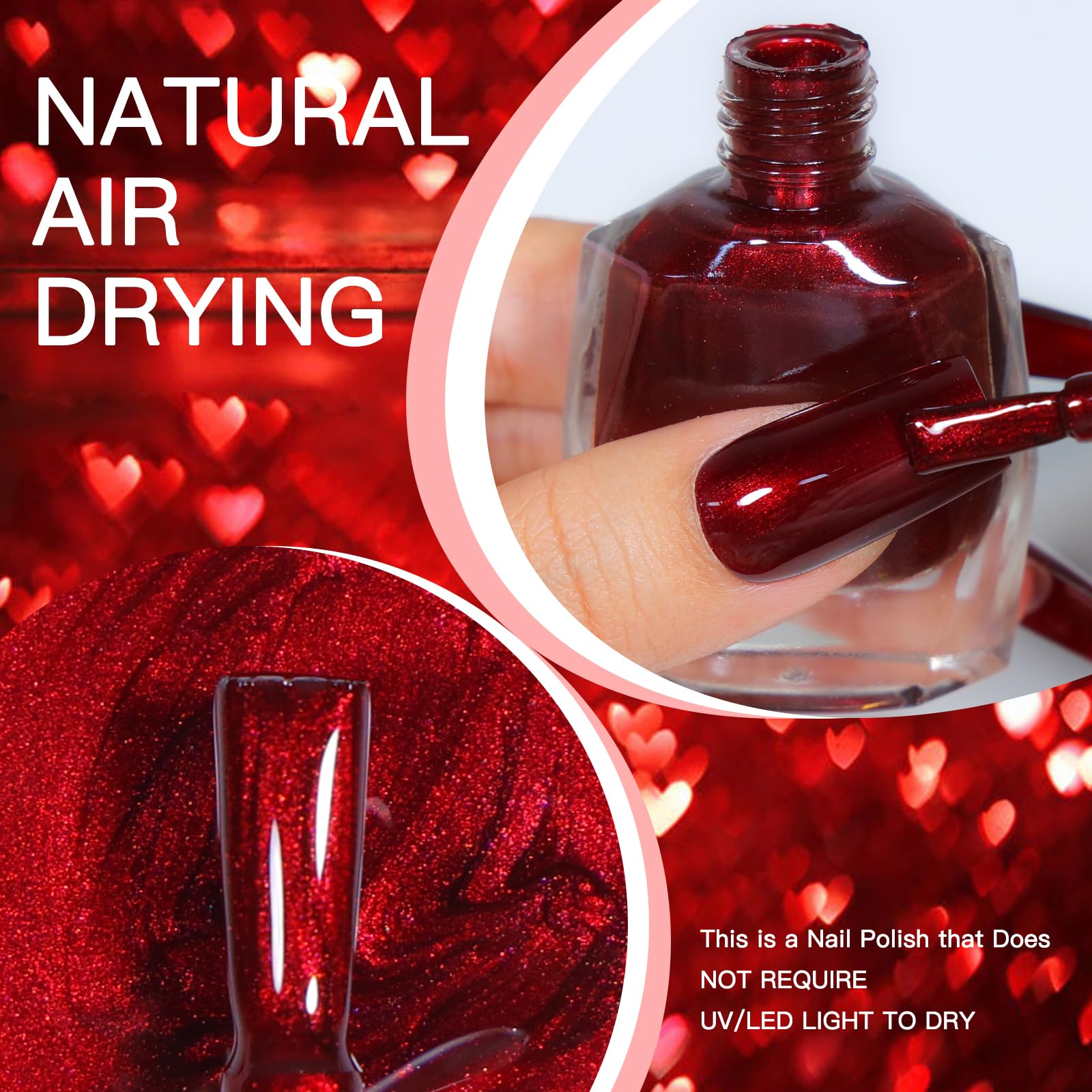 JimysCo COSMOO wine red nail polish brush stroke for smooth application.