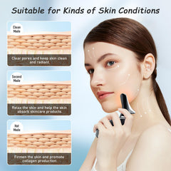 Jinstyles neck-face tool shown in daily skincare routine for neck and jaw area.