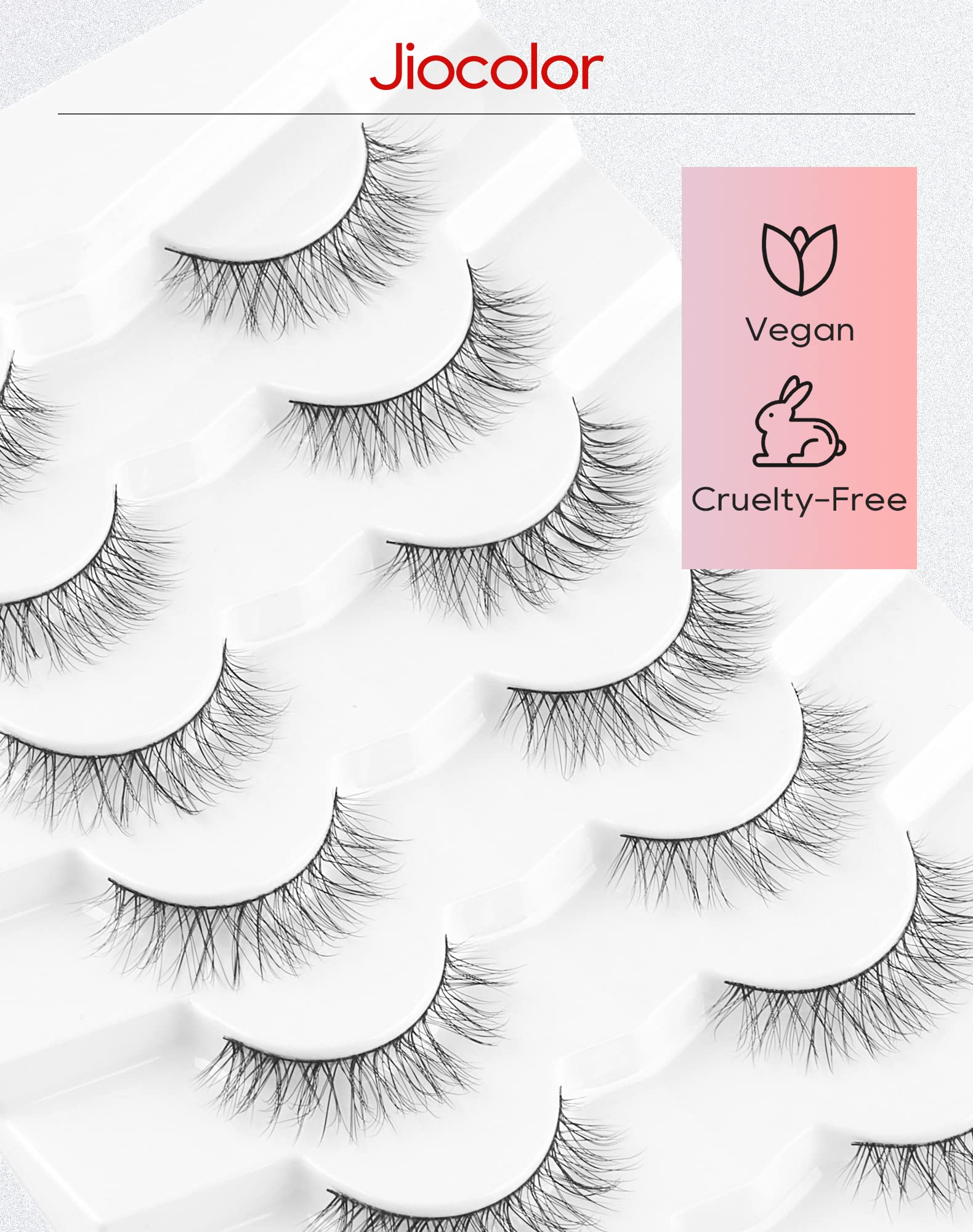 Jiocolor 3D volume lashes with layered clusters for realistic depth.