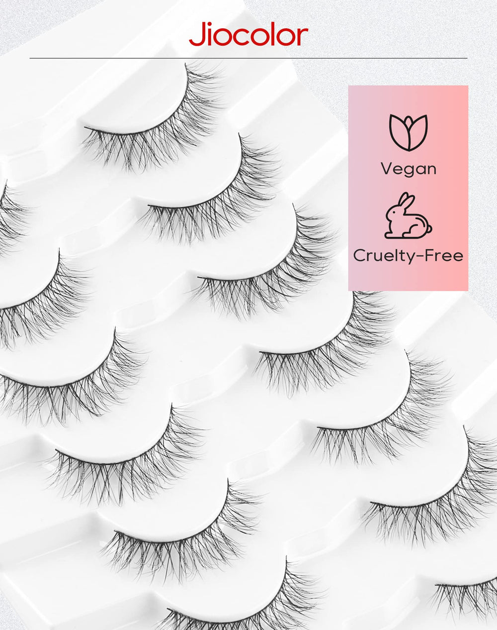 Jiocolor 3D volume lashes with layered clusters for realistic depth.