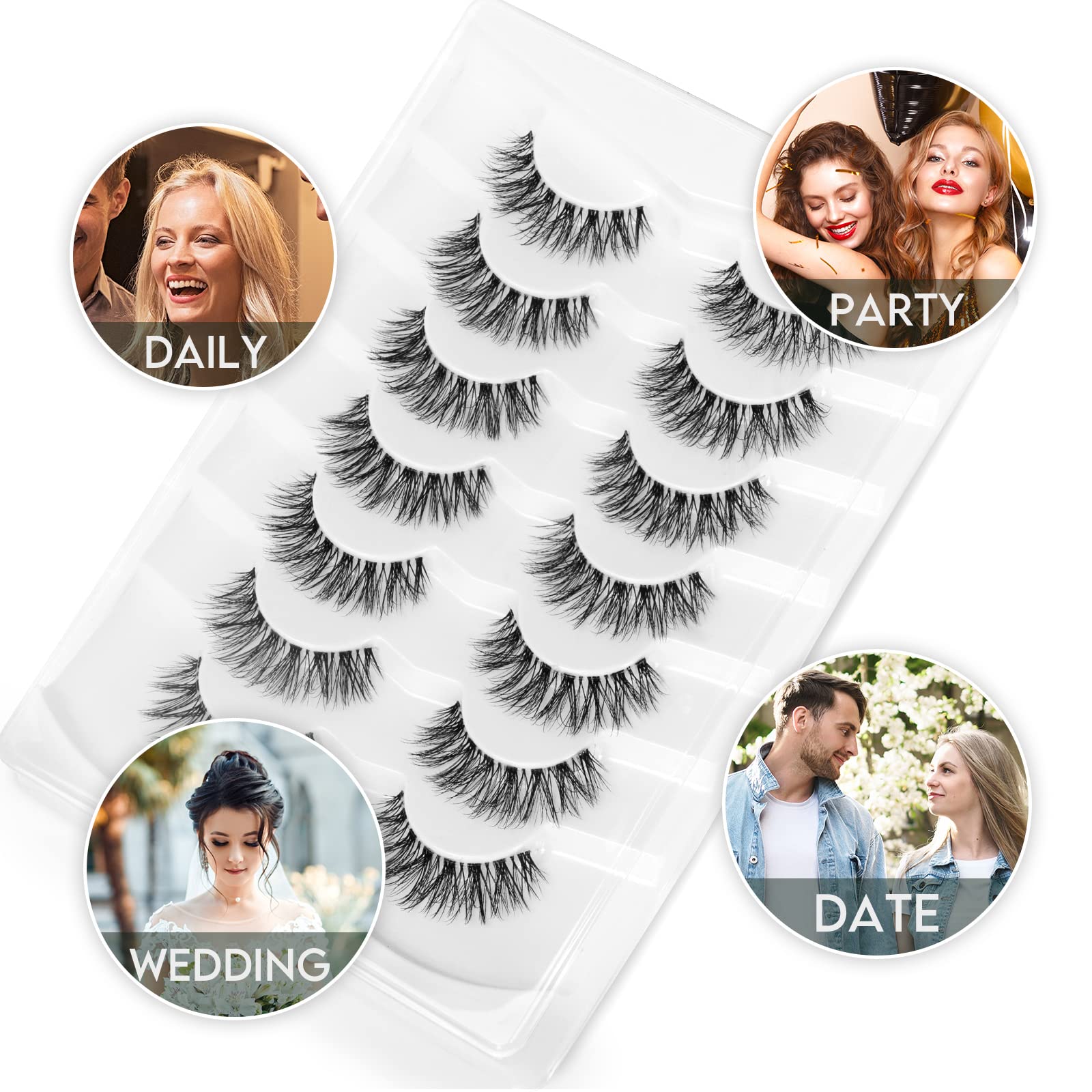 Jiocolor 7-pairs pack ideal for versatile eye looks.