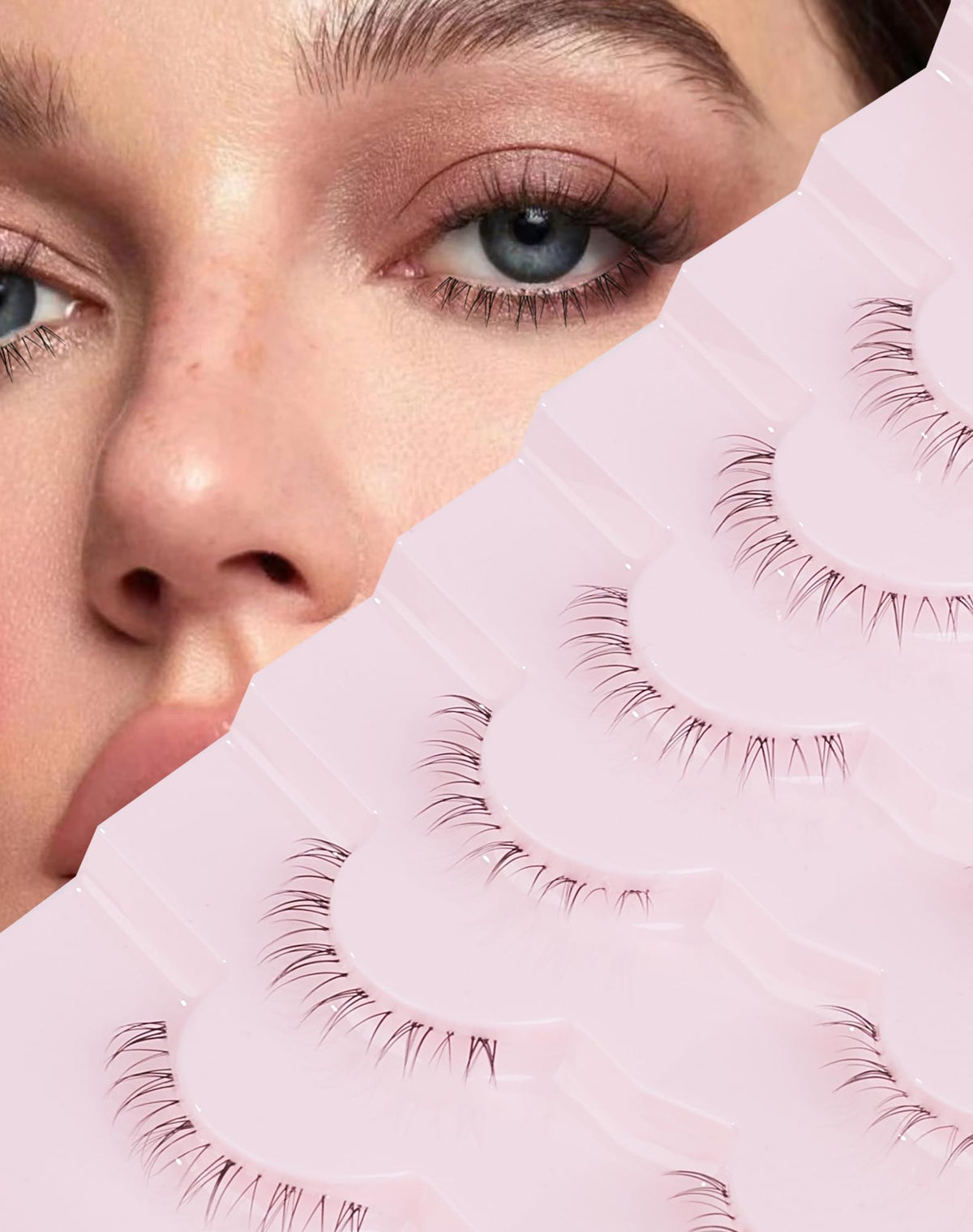 Jiocolor bottom lashes strip with natural look and subtle volume for everyday wear.