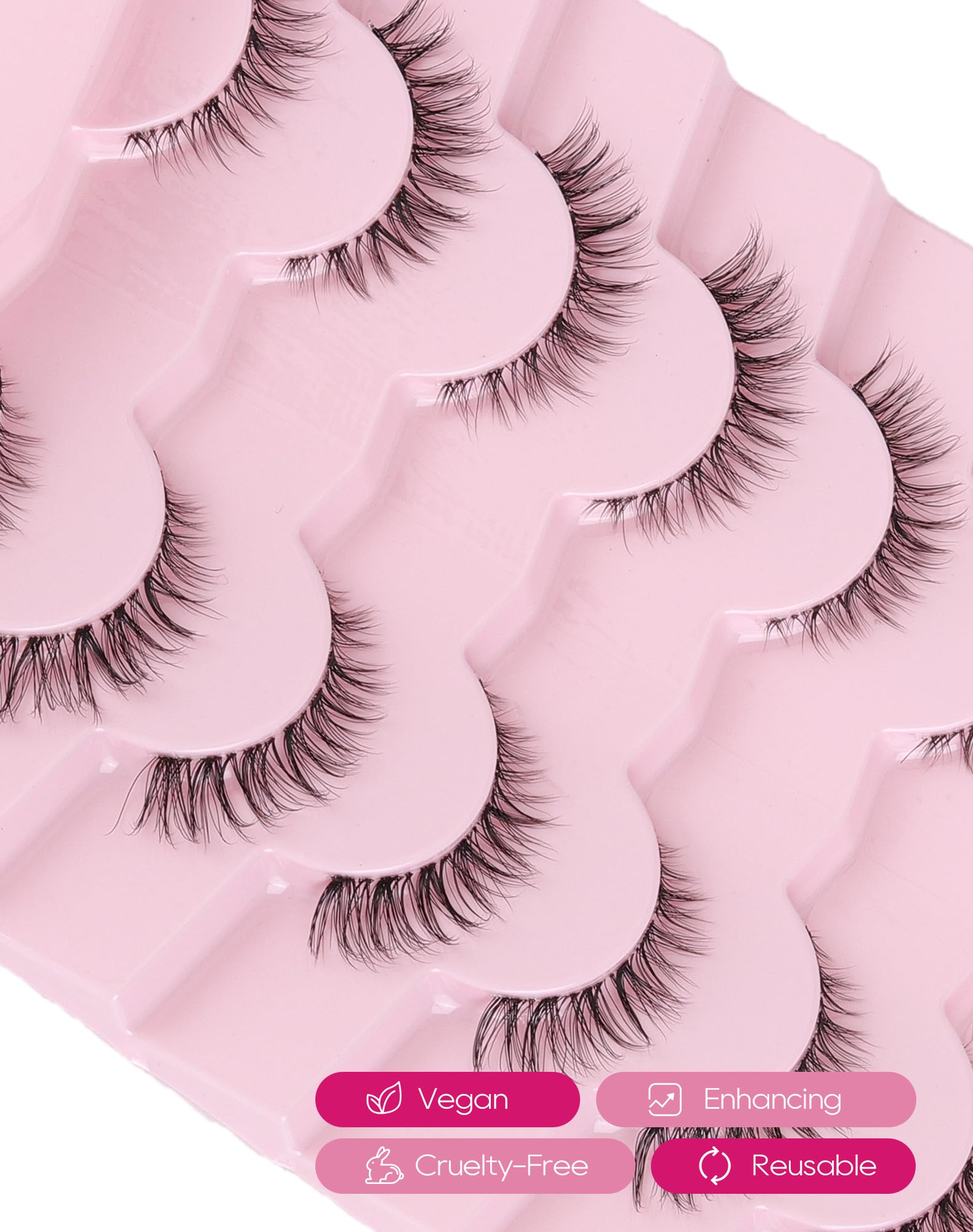 Jiocolor premium synthetic fibers taper to mimic natural lashes