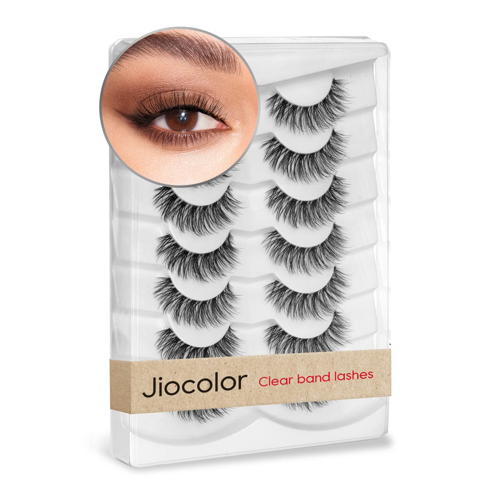 Jiocolor dramatic long thick faux mink lashes DJ31 pack for bold eye definition.