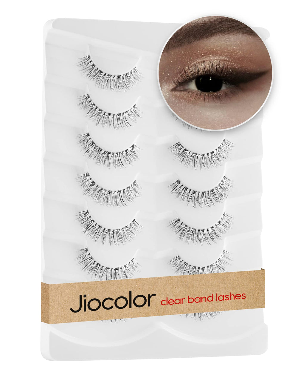 Jiocolor Fairy Strip Lashes offer a wispy finish for day-to-night looks.