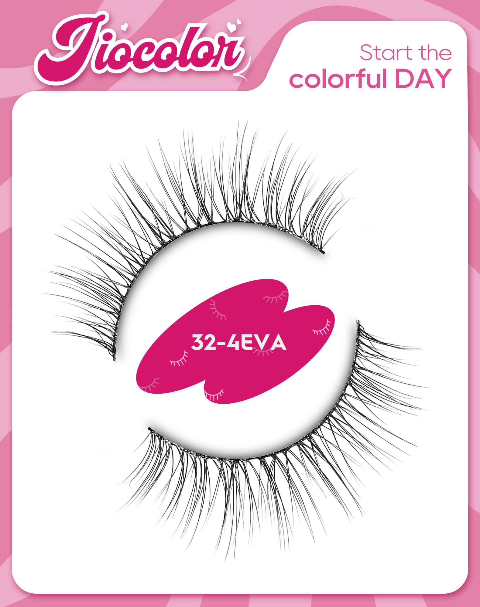 Jiocolor flexible band lashes can be trimmed to fit eye shape for comfort.
