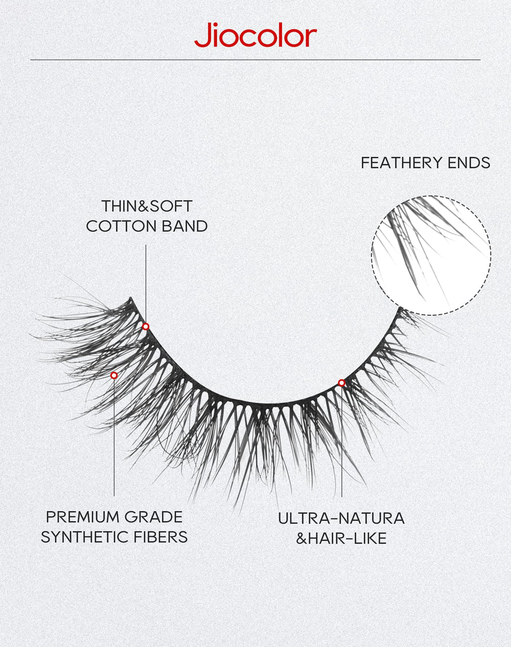 Jiocolor Lashes comfortable daily wear with lightweight feel.