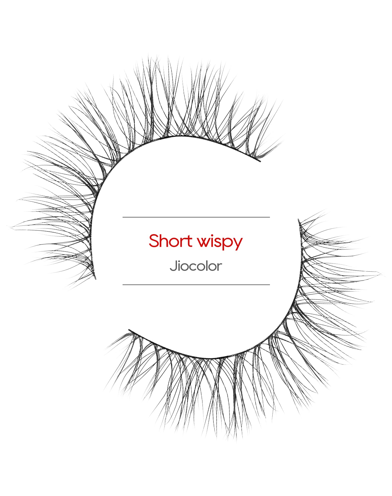 Jiocolor premium fiber lashes—non-irritating, lightweight fibers for natural volume.