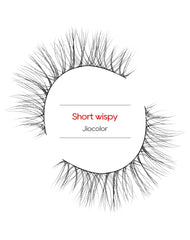 Jiocolor premium fiber lashes—non-irritating, lightweight fibers for natural volume.