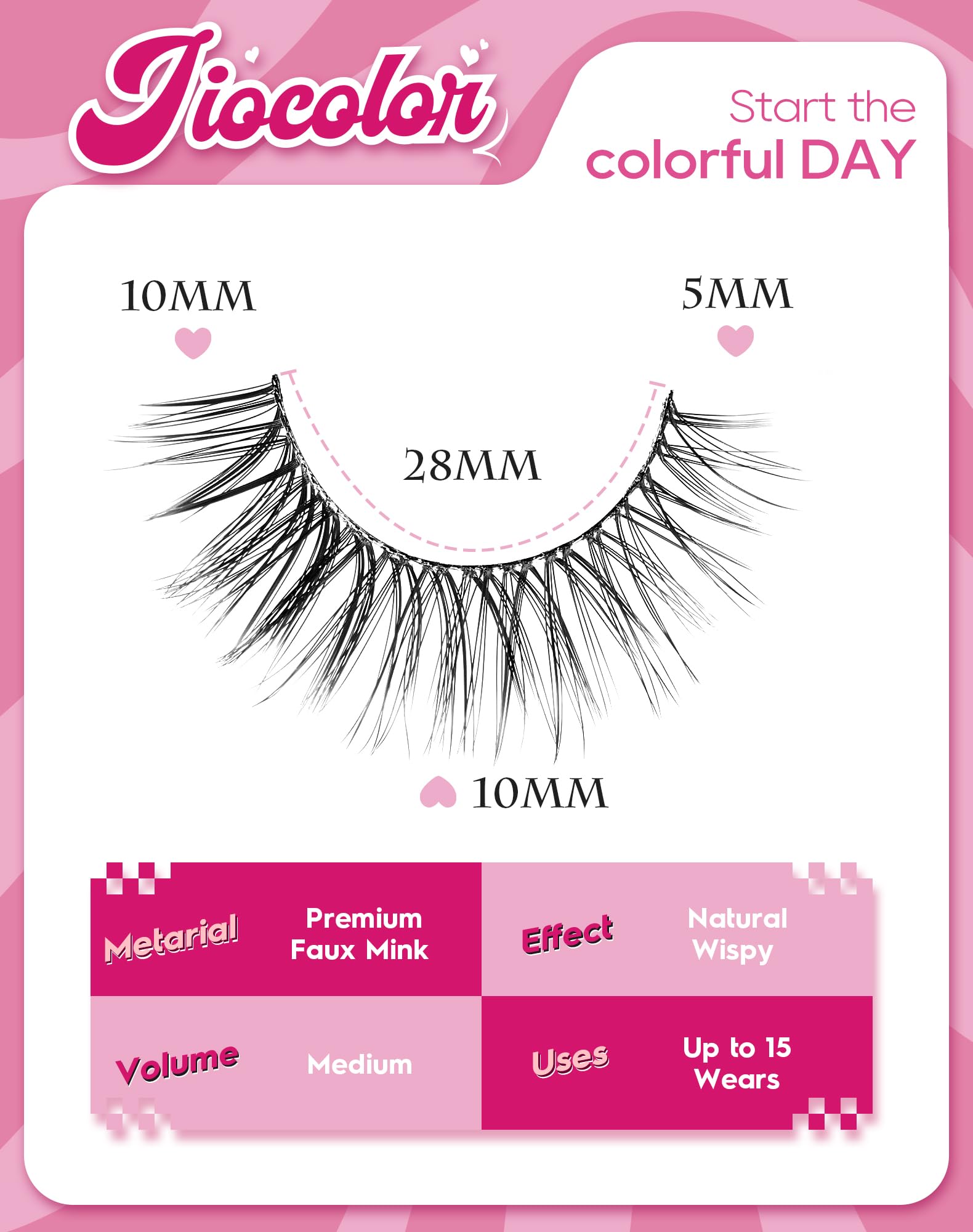 Jiocolor ultra-thin lash band for a barely-there natural appearance