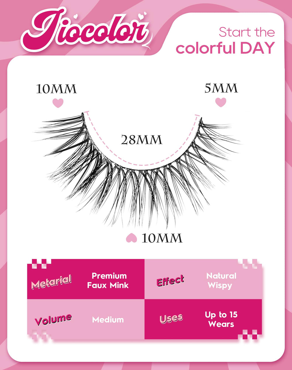 Jiocolor ultra-thin lash band for a barely-there natural appearance
