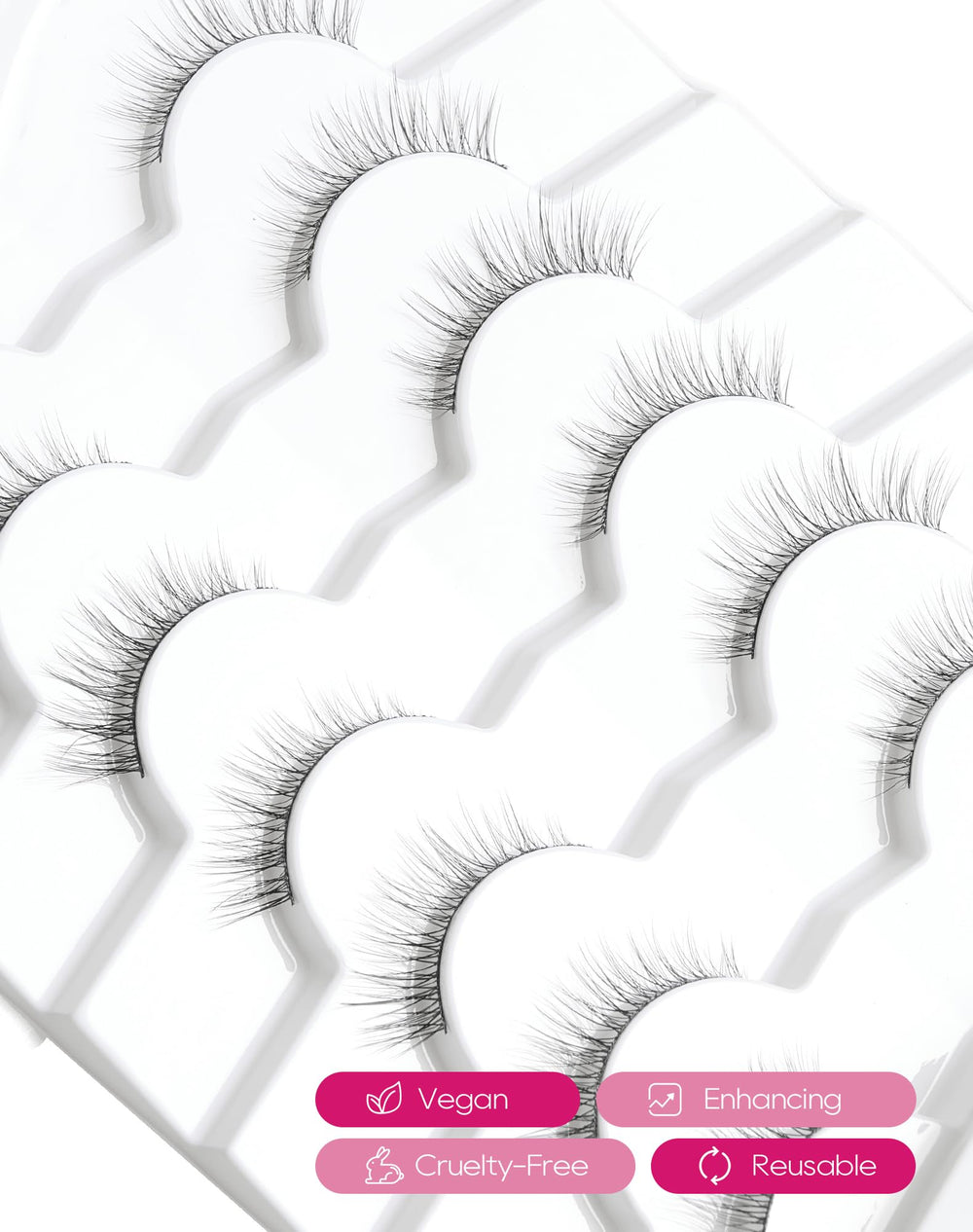 Jiocolor voluminous lash clusters provide a fluttery, balanced finish.