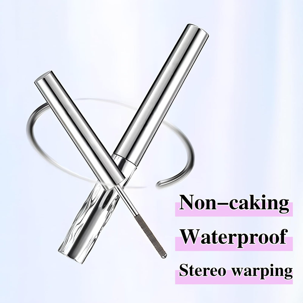Jiodama 3D curling wand lifting lashes with a dramatic curve.