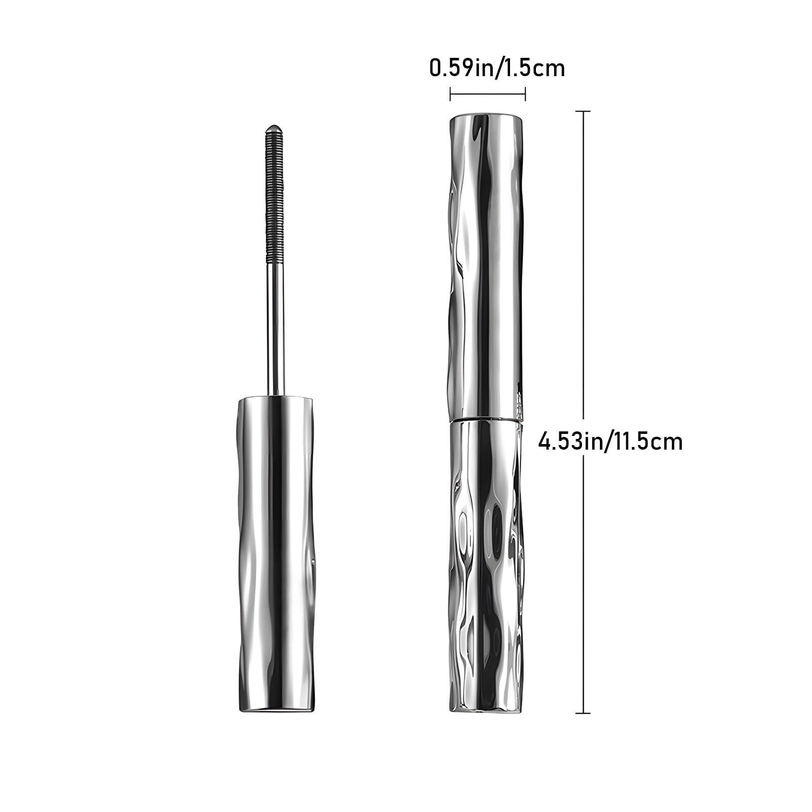 Jiodama close-up brush demonstrating smooth, defined lashes with no clumps.