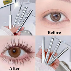 Jiodama metal wand mascara in use for precise, clump-free lash separation.