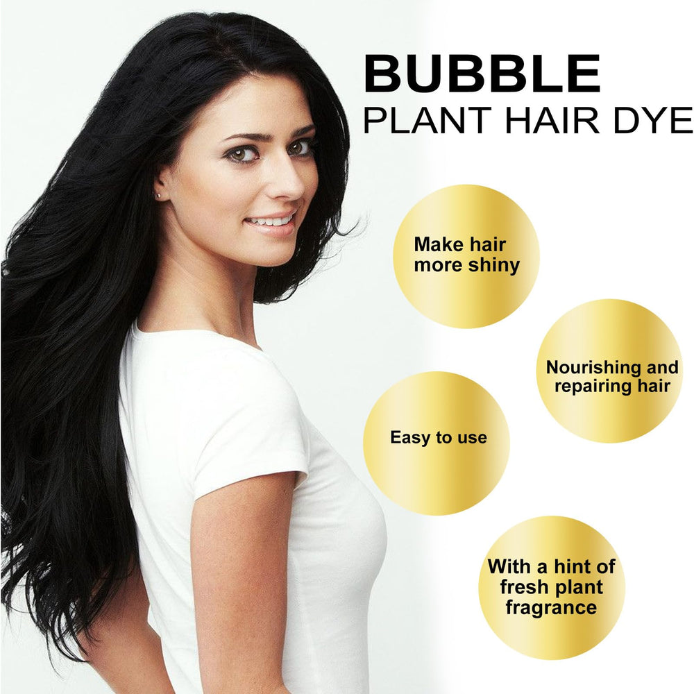 JISKG Plant Bubble Hair Dye Shampoo rinse yields natural finish