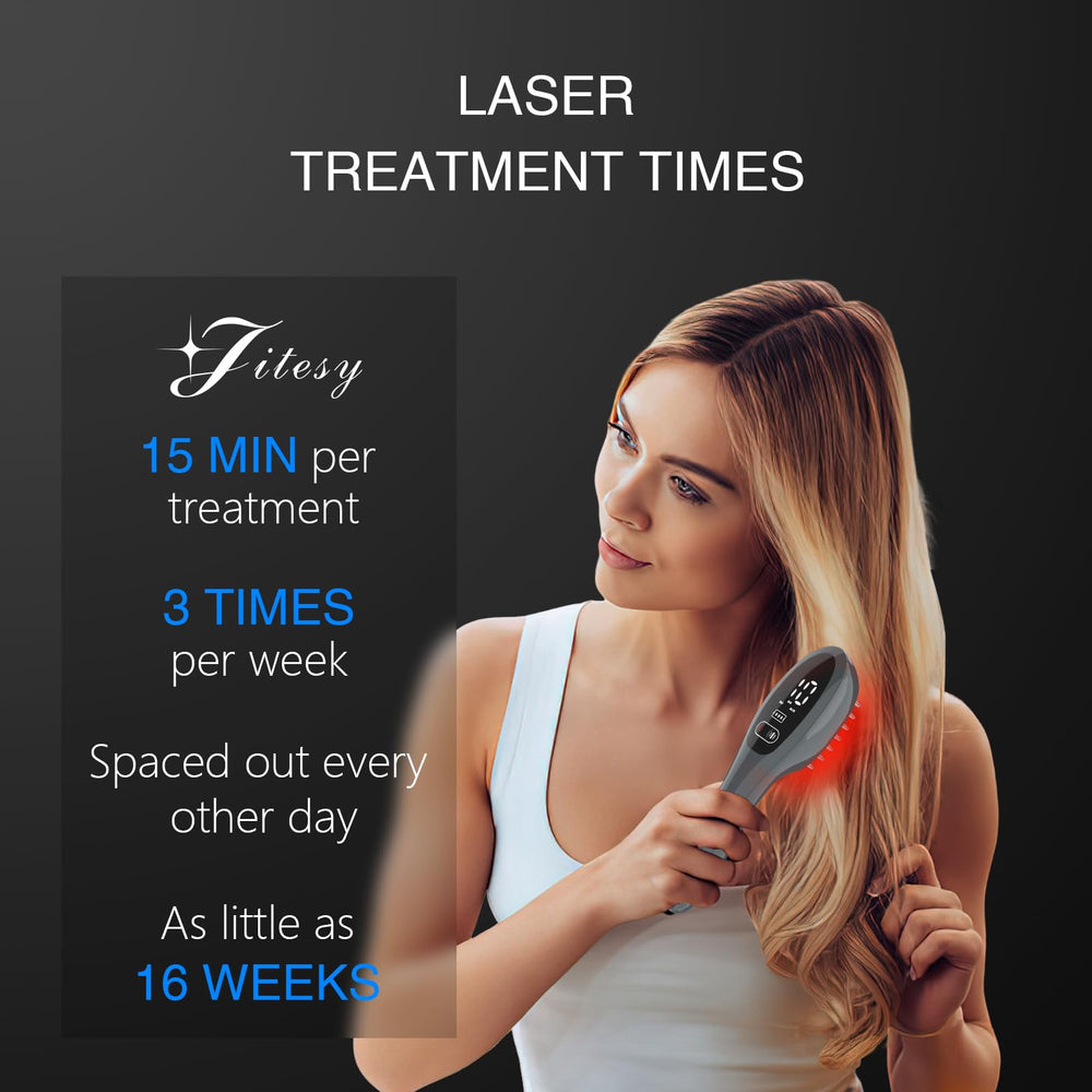 Jitesy Laser Therapy Hair Growth Comb close-up of 7 laser diodes.