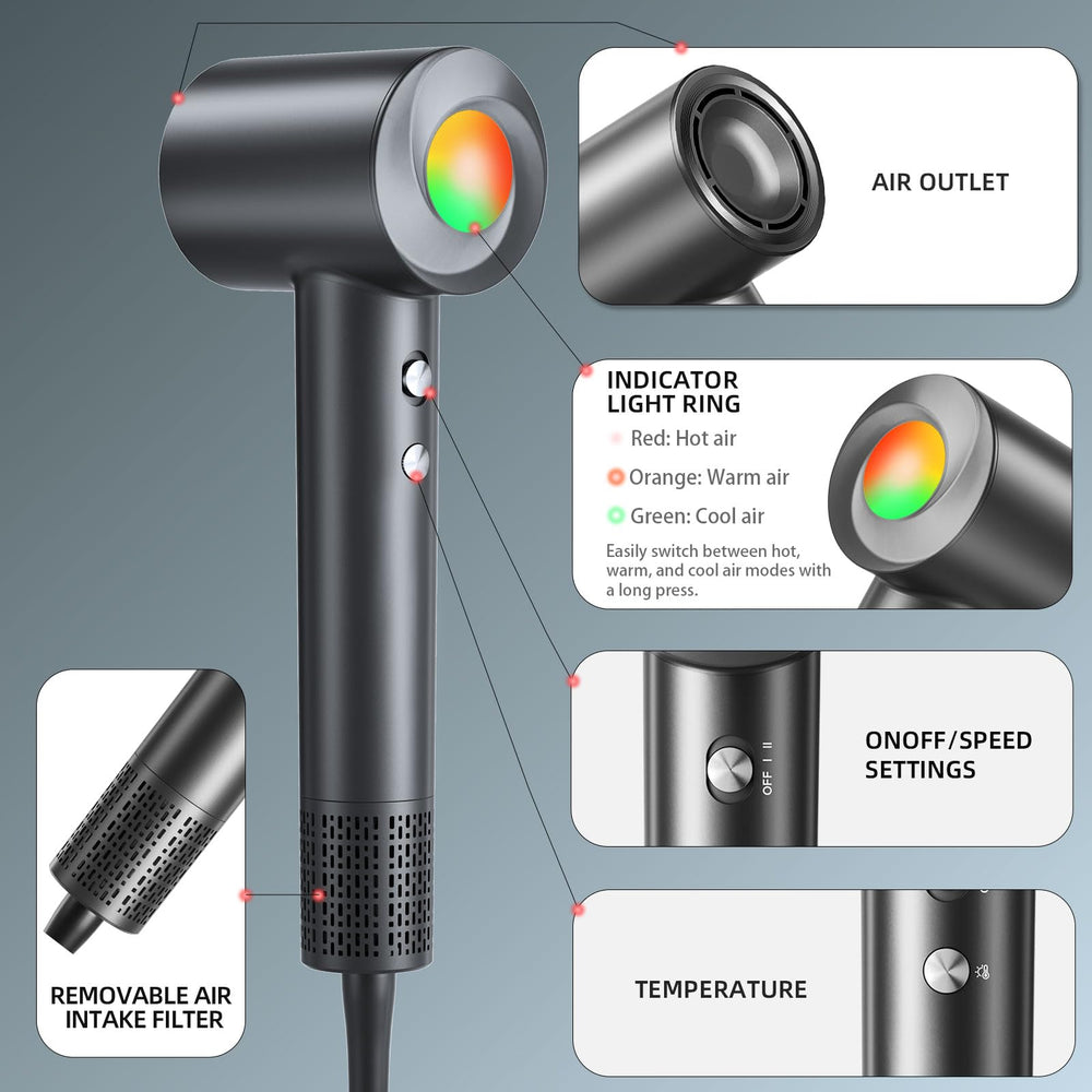 JITOOW diffuser attachment enhances curls and volume.