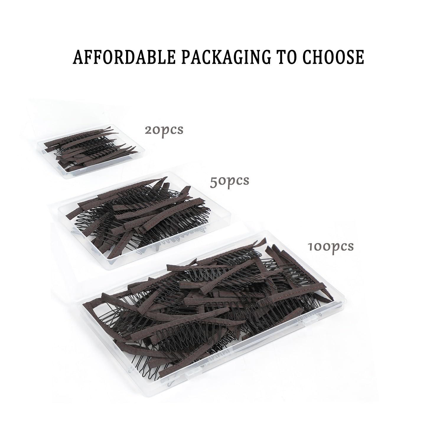JIUSERLU stainless steel 7-teeth wig clips for durability.