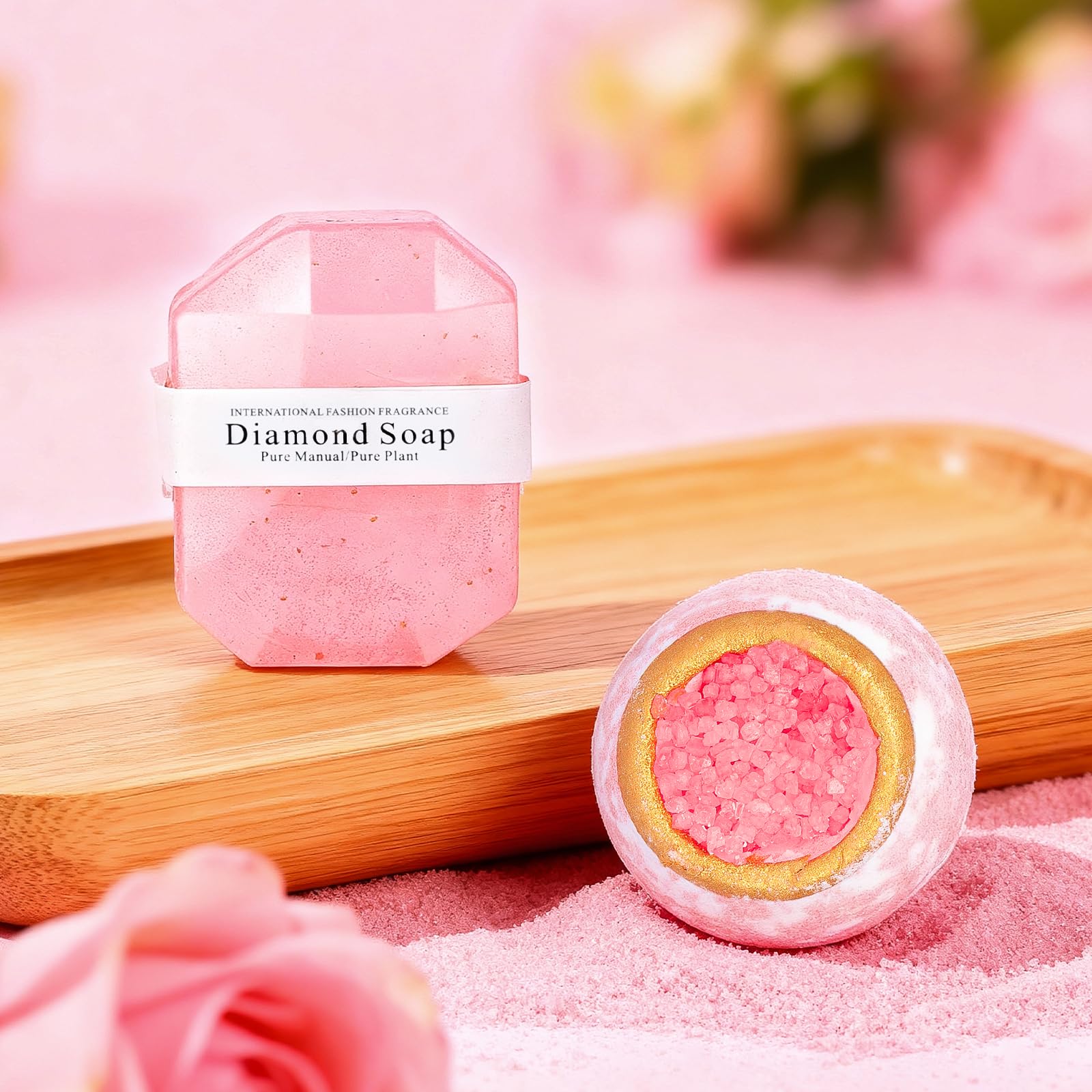 Jivoxia bath bomb enhances bath time with fizz and aroma.