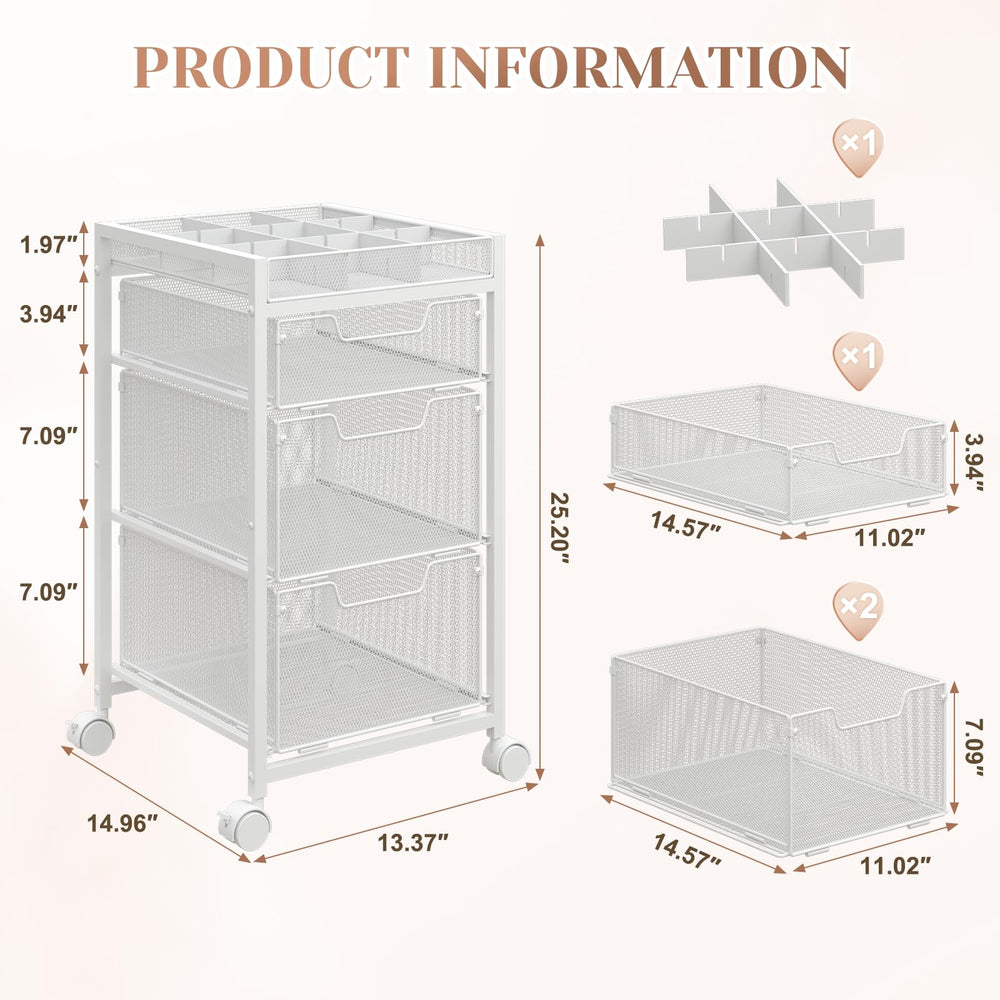 JKsmart floor skincare storage on wheels for effortless room-to-room transport