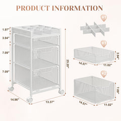 JKsmart floor skincare storage on wheels for effortless room-to-room transport