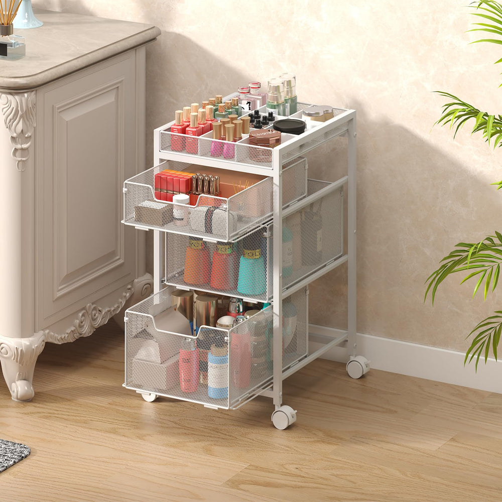 JKsmart cart glides smoothly across carpet, tile, and wood floors