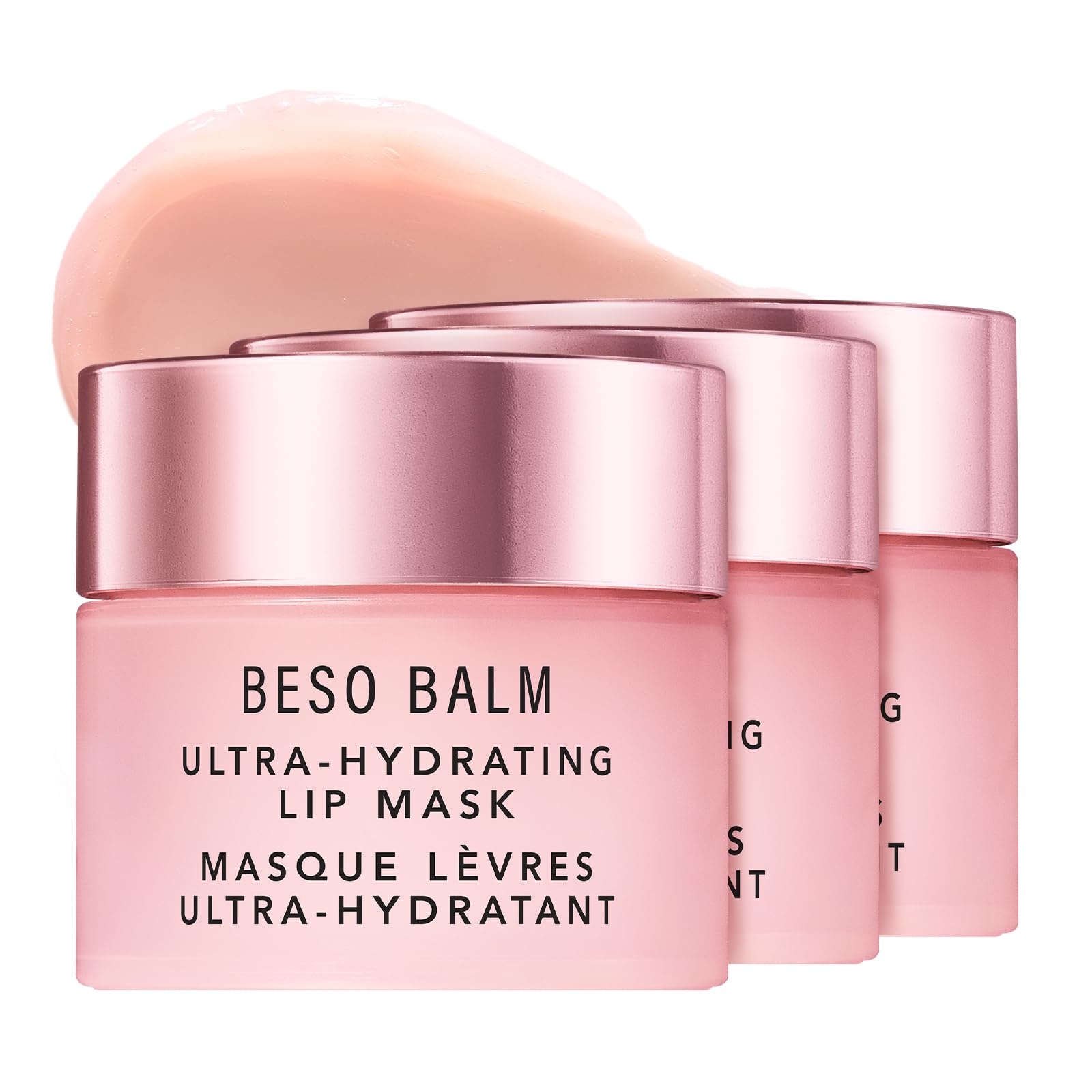 JLO BEAUTY Beso Balm Lip Mask with vanilla scent for glossy, hydrated lips.