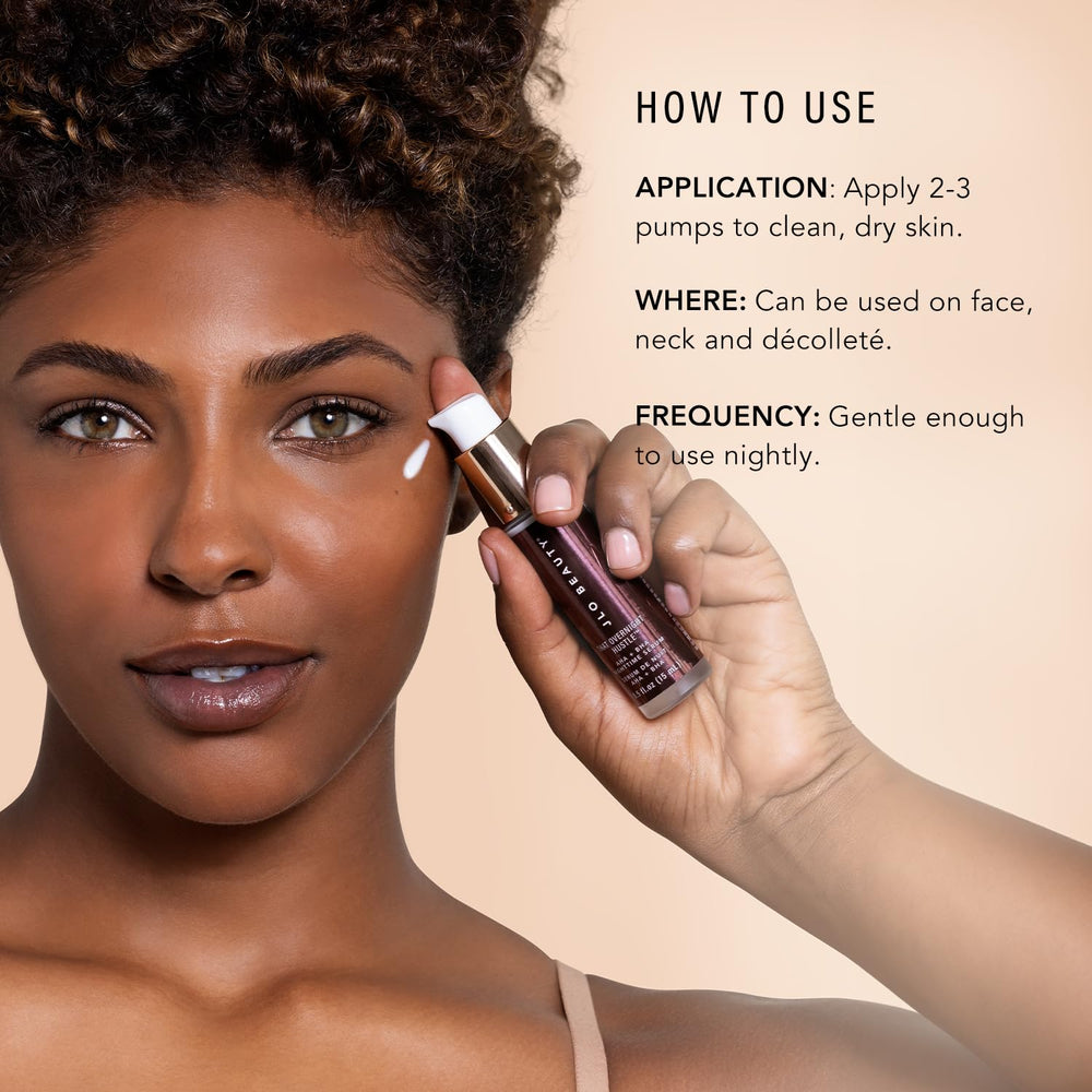 JLO Beauty Day Serum application on palm shows lightweight hydration.