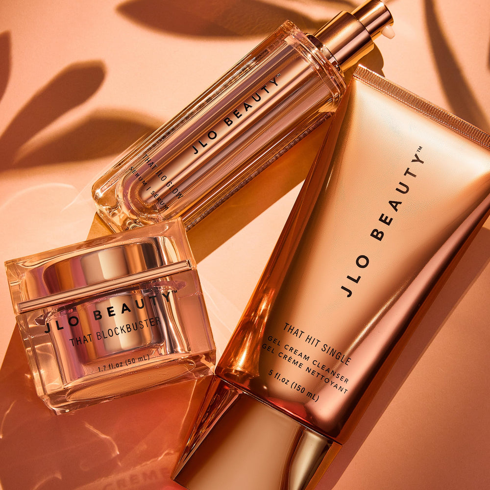 JLO BEAUTY label and clean design highlighting premium skincare.