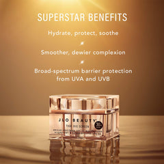 Sunscreen application on cheek for daily protection