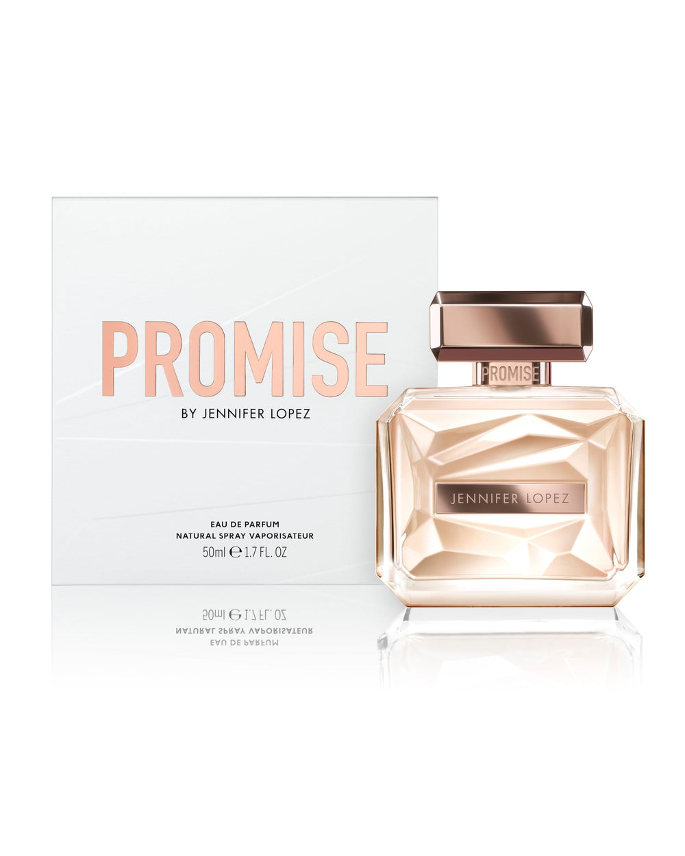 JLo Promise heart notes honeysuckle and jasmine create a graceful floral core.
