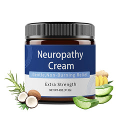 JLQJLQ Neuropathy Cream bottle front shows a cooling, fast-absorbing relief for daily comfort.