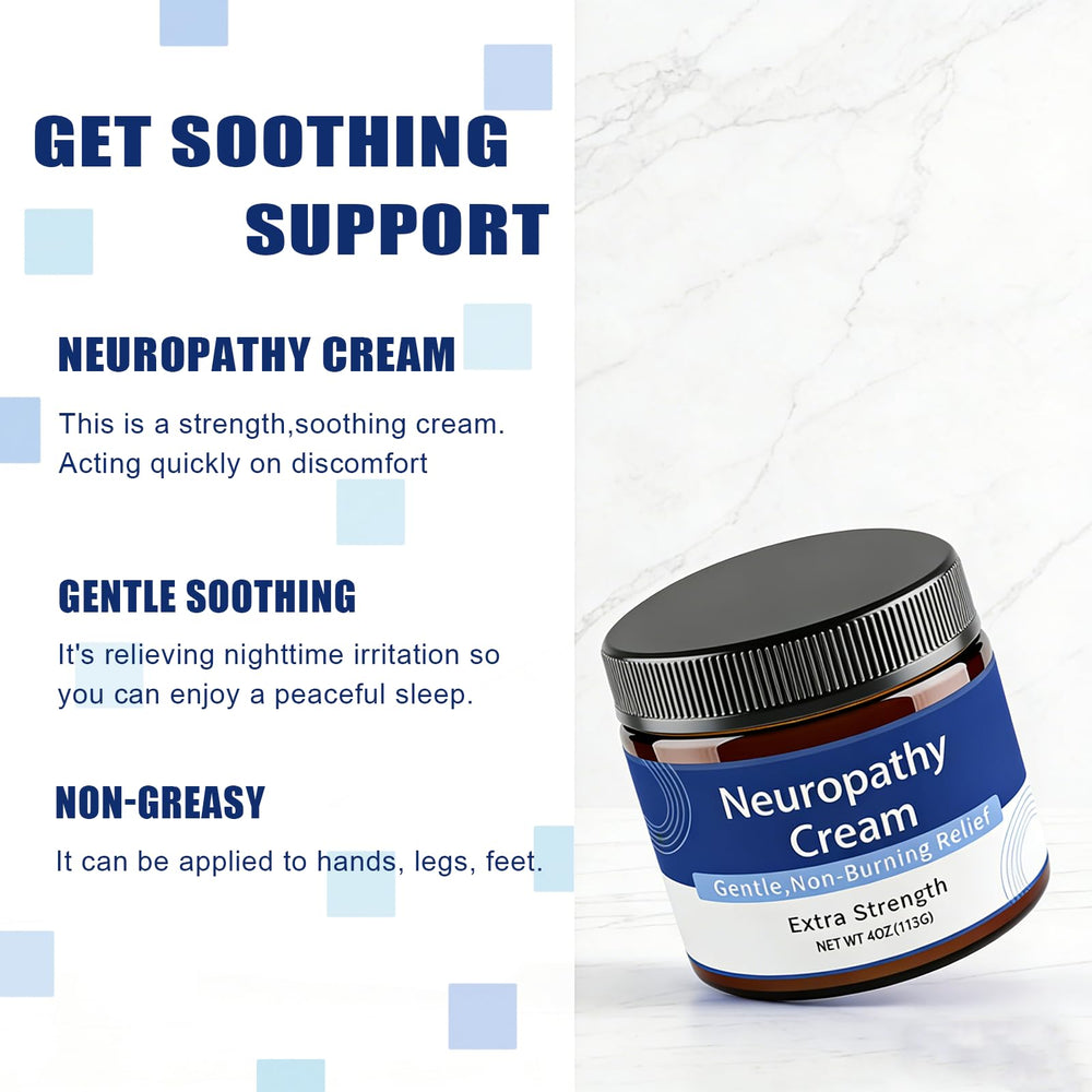 JLQJLQ Neuropathy Cream texture swirl reveals a light, non-greasy finish.
