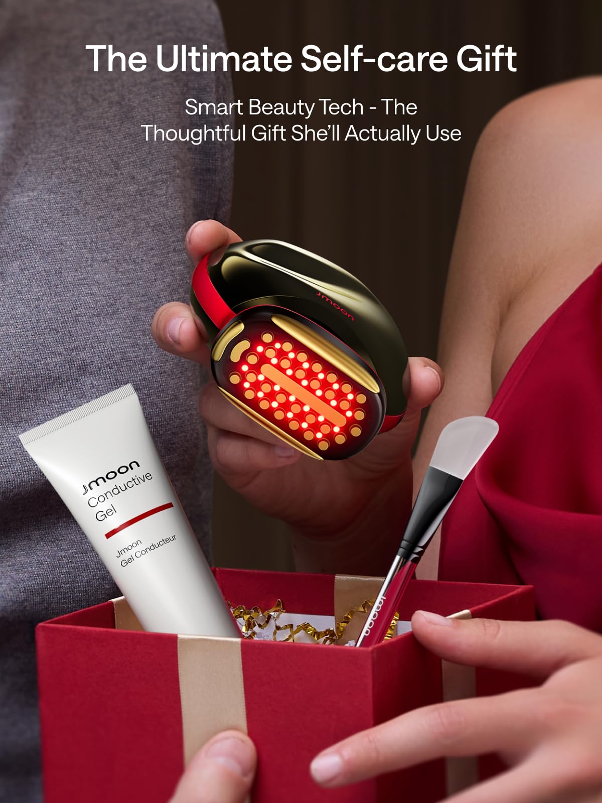 JMOON NouvelleSkin compact design shown for on-the-go skincare routines.