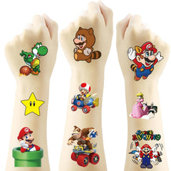 JMYUJX Mario cartoon tattoo sheet ideal for kids' party favors and play