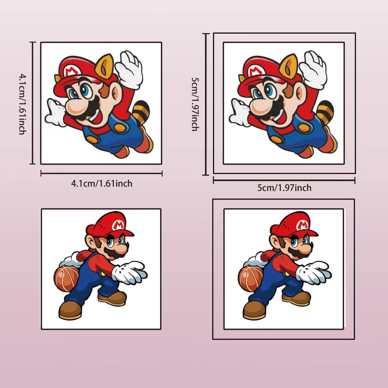 JMYUJX waterproof Mario tattoo lasts days on skin