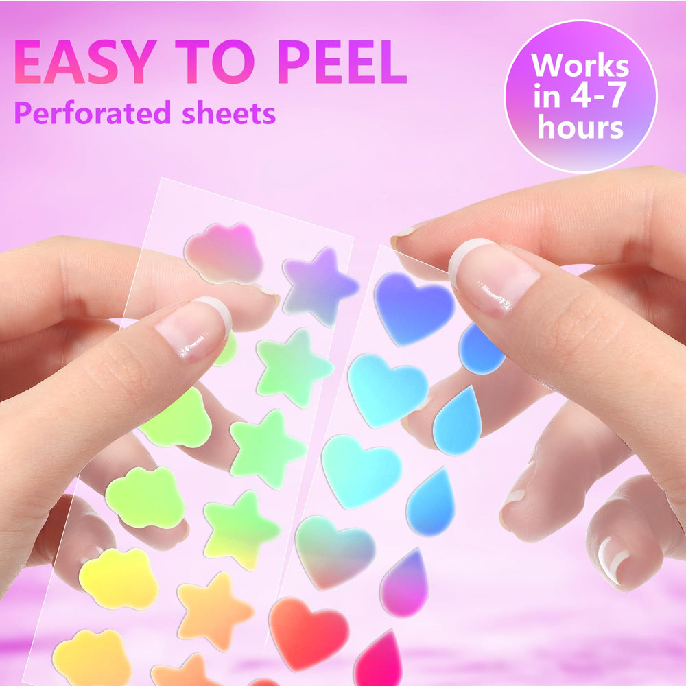 Jo Dominic heart patch provides stylish coverage and zit shielding anywhere.
