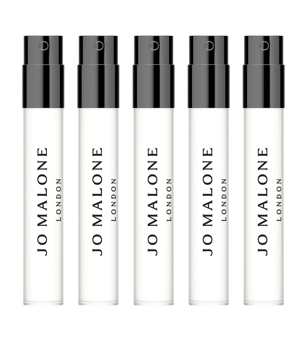 Jo Malone 5-trial-vials sampler showing five signature scents for testing.
