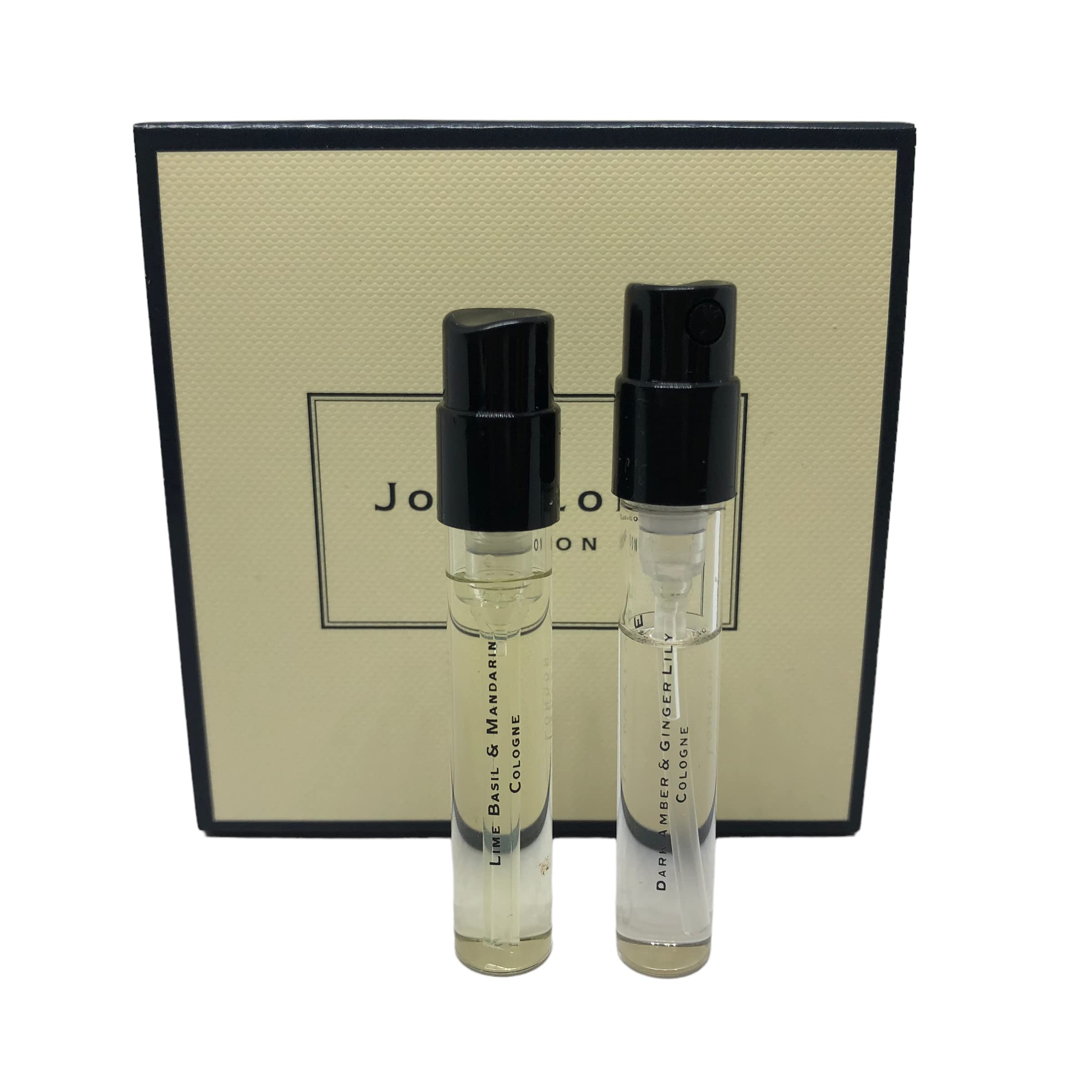 Jo Malone Lime Basil & Mandarin and Dark Amber & Ginger Lily sample vial duo