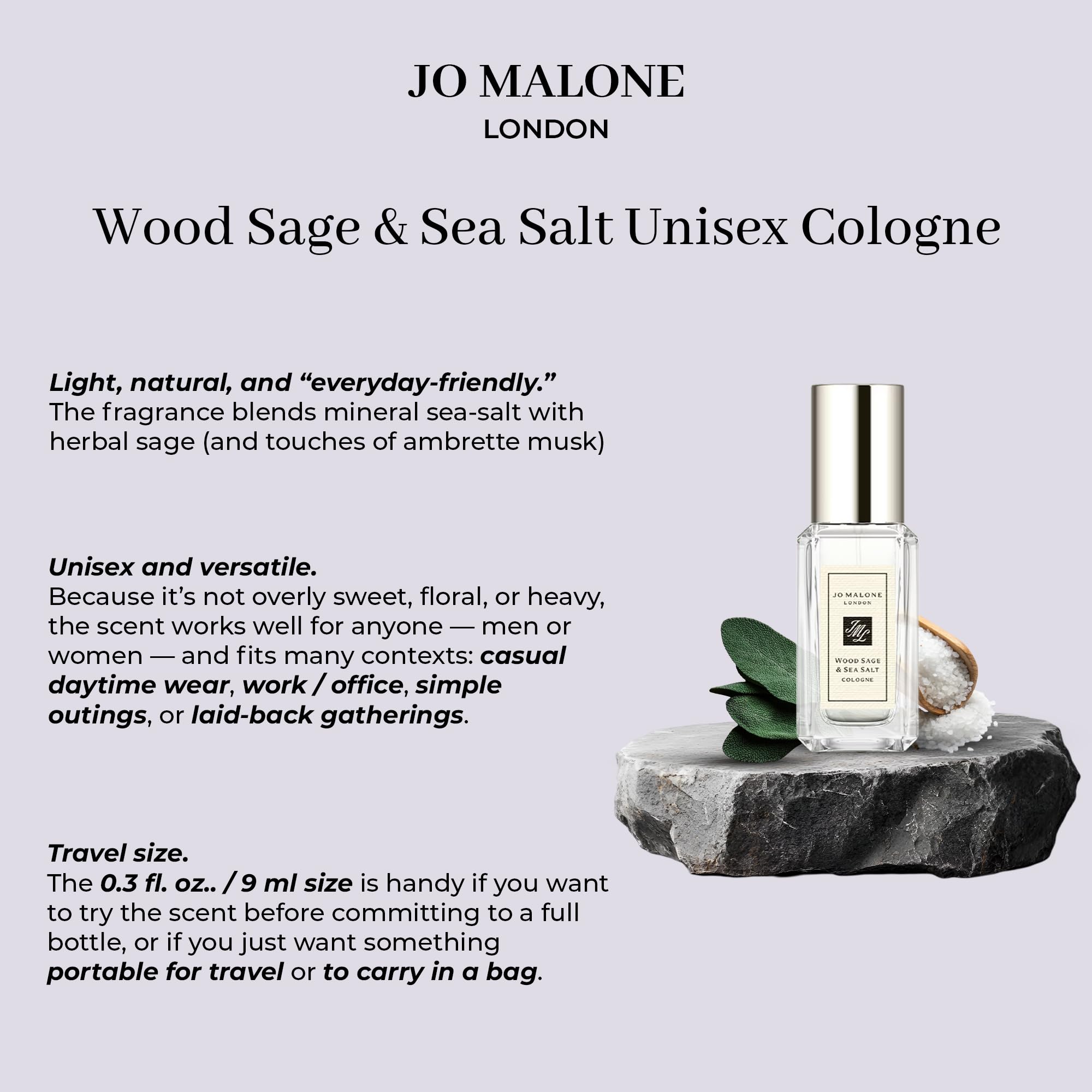 Jo Malone Wood Sage & Sea Salt sample vial, a portable test for new fragrance ideas.
