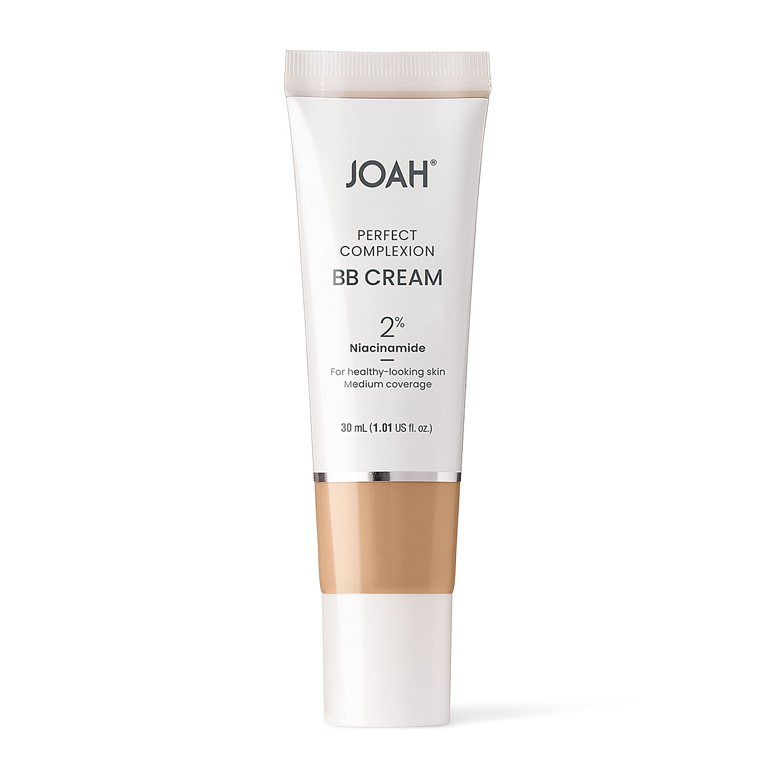 Texture swatch of JOAH BB Cream showing buildable coverage for a natural look