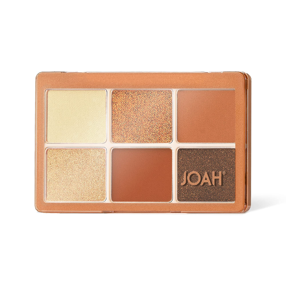 JOAH Escapades eyeshadow palette packaging, compact case ideal for travel and daily use.