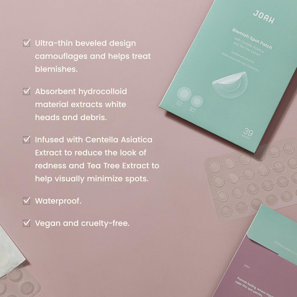 JOAH Heal Me CICA Patch ingredients centella asiatica and tea tree for calming care