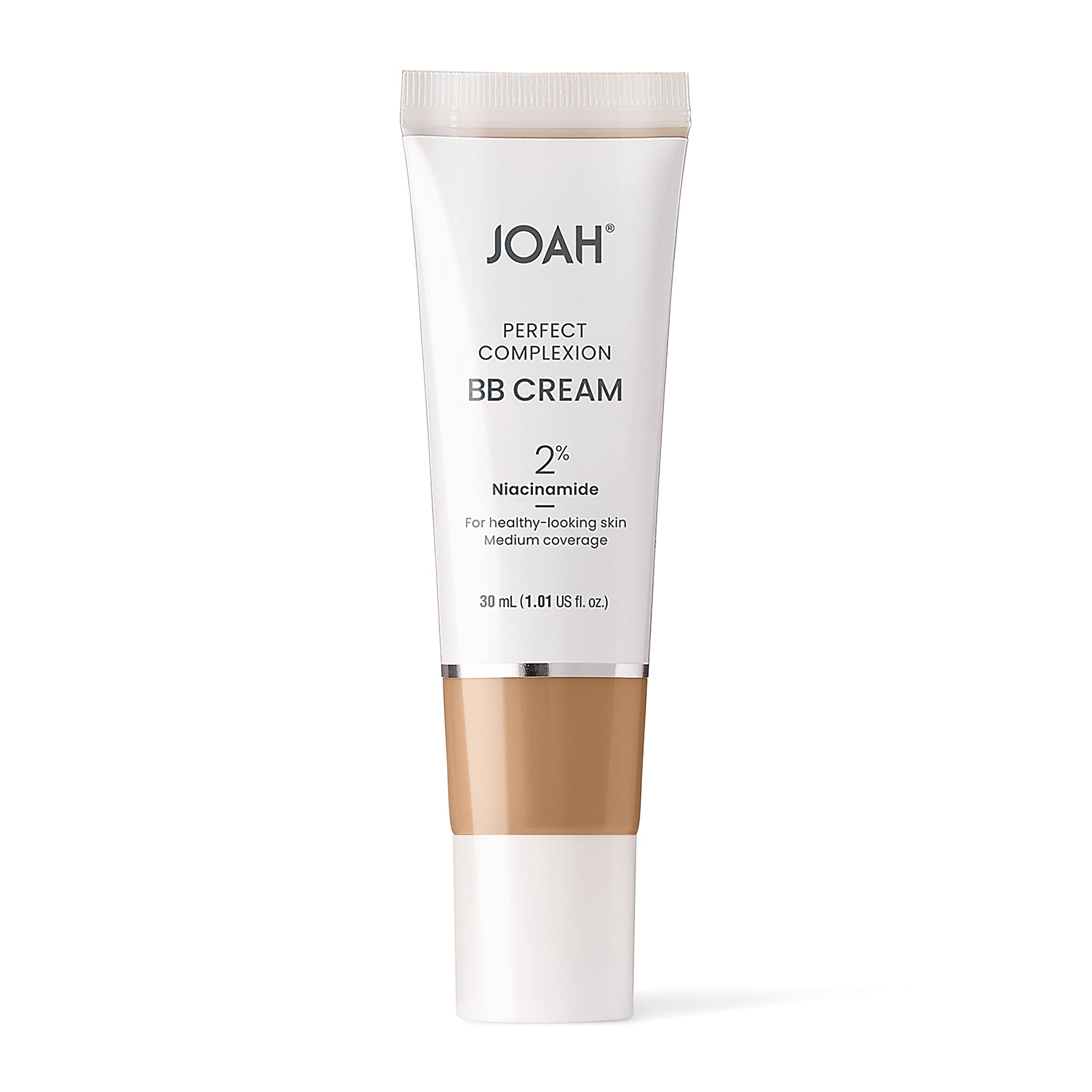 JOAH Perfect Complexion BB Cream blending on skin for medium coverage with a natural semi matte finish