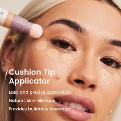 JOAH under-eye concealer serum applied on skin for balanced coverage